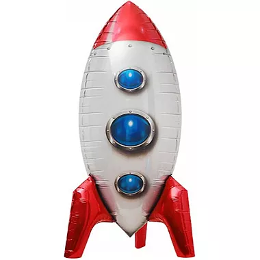 Шар Фигура 3D Ракета Красный